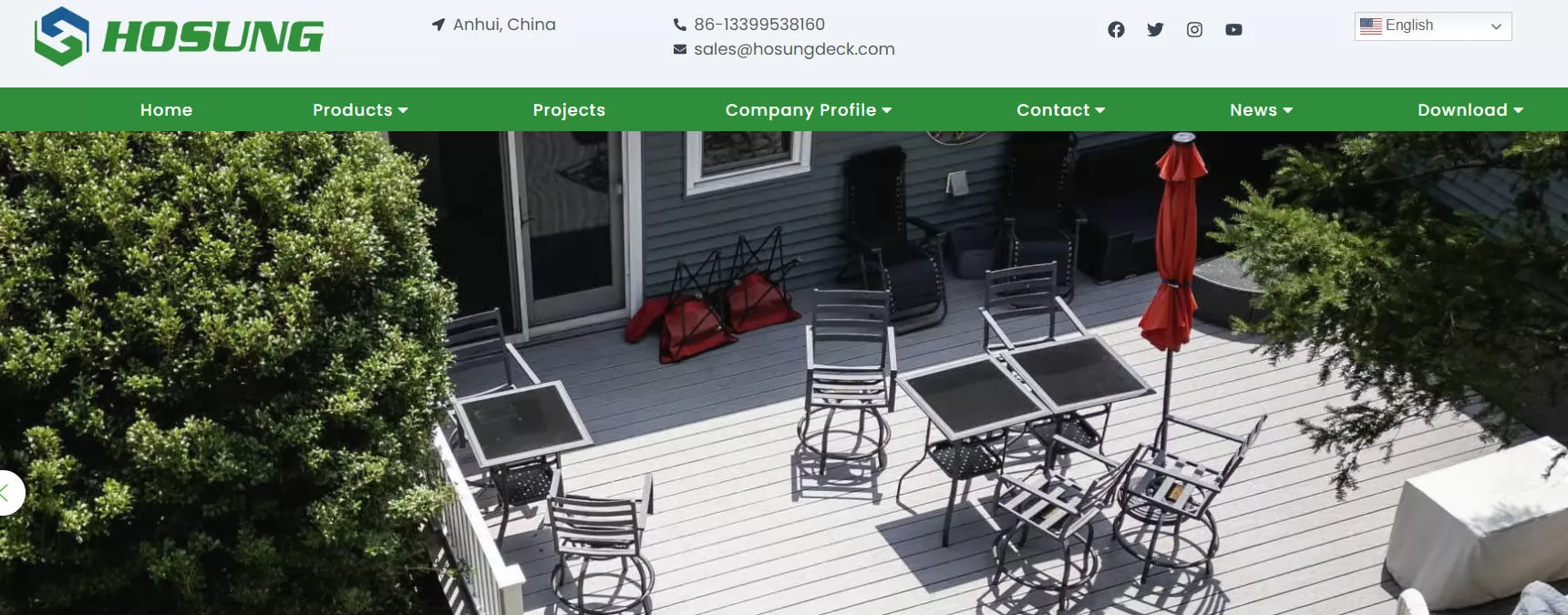 china wpc decking