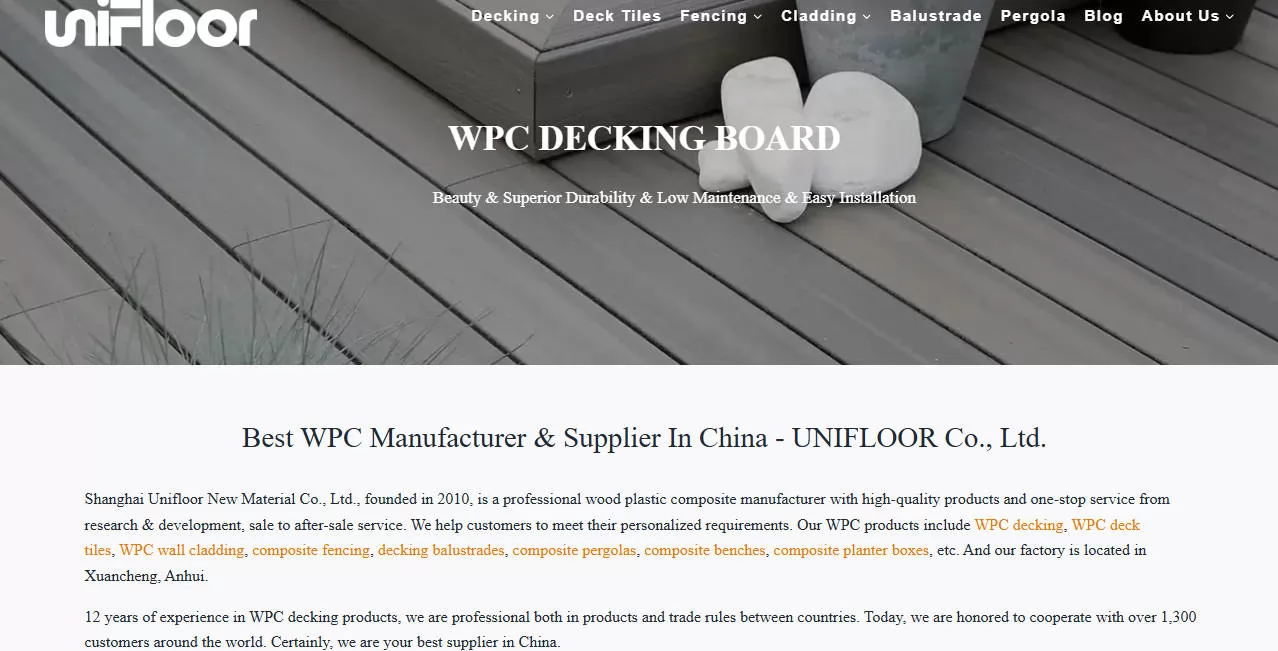 china wpc decking