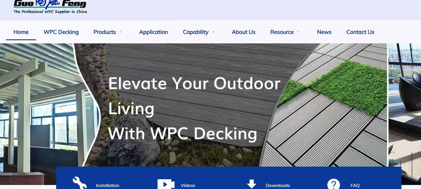 china wpc decking