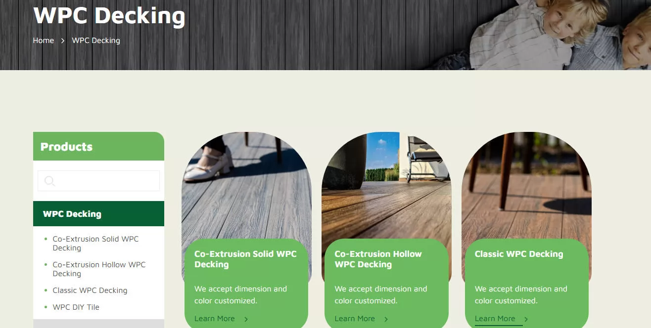 china wpc decking