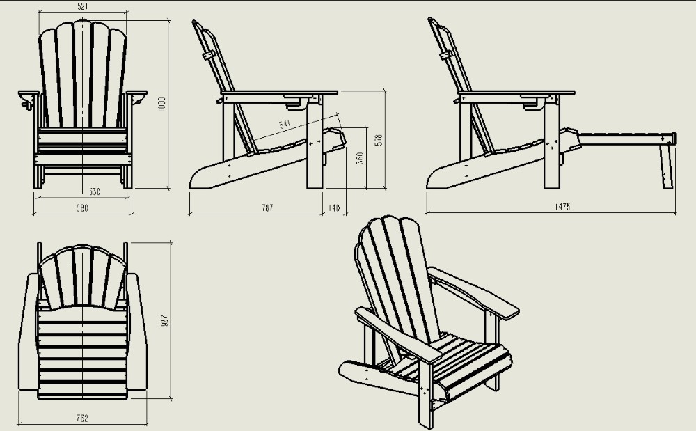 Folding Adirondack Chair
